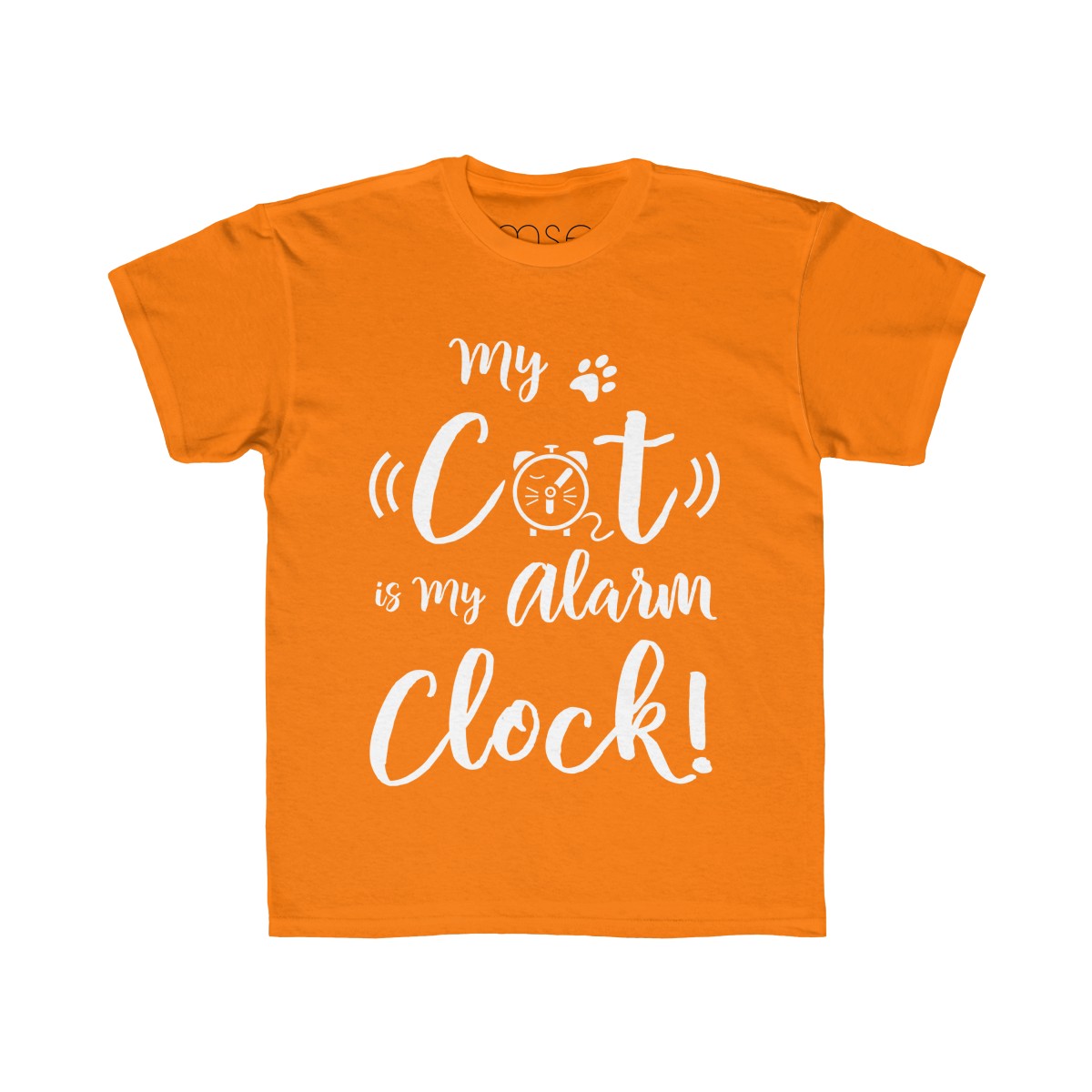 My cat is my alarm clock! Kids tshirt MSE Trends